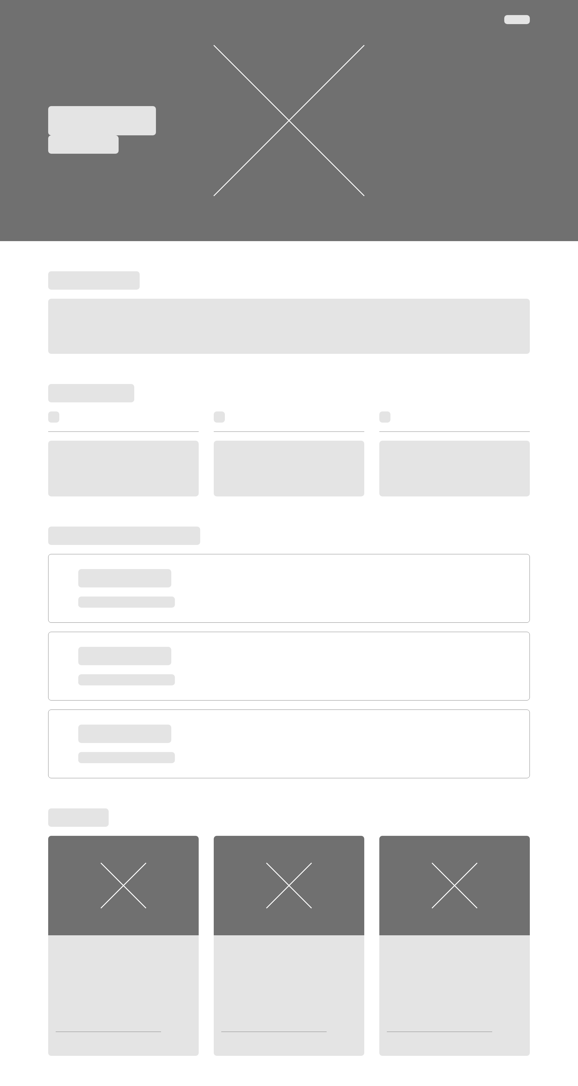 Wireframe of Topic Page